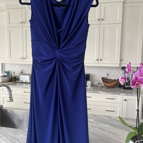 Royal Navy blue chaps size medium not red twisted drapey dress flowing and easy - Picture 3 of 17